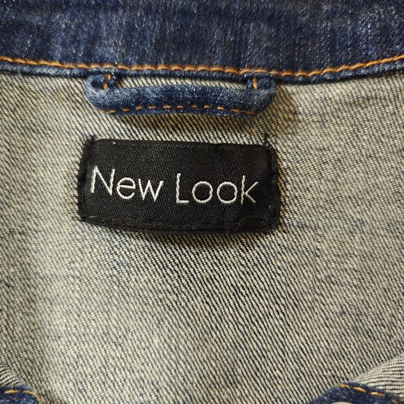 New Look dark blue denim crop vest - Picture 8 of 9